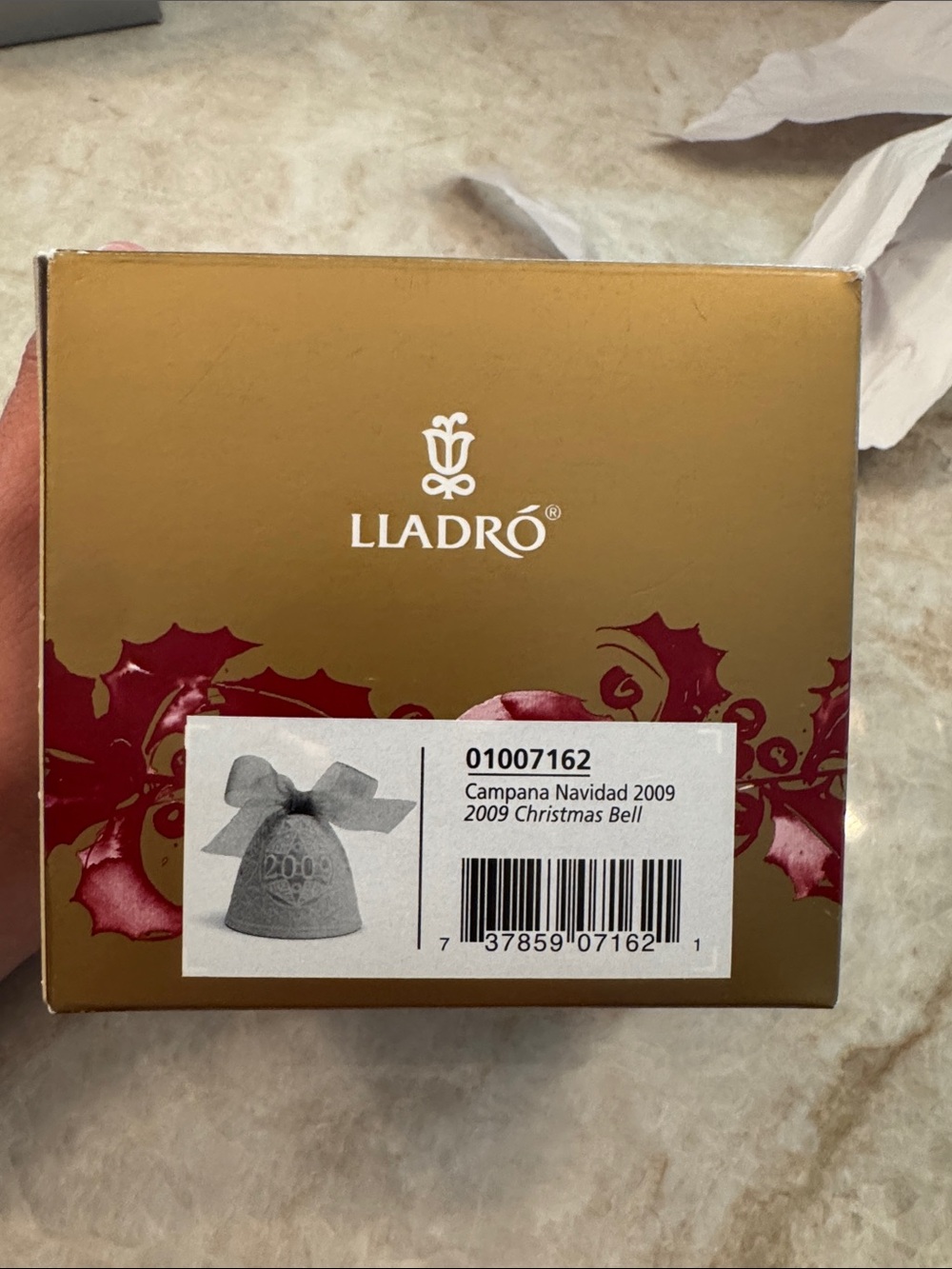 Lladro Gold and Red Holiday Gift Box